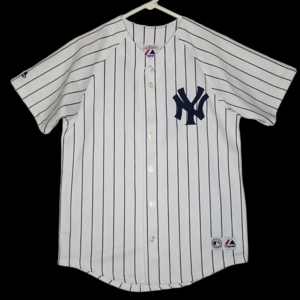 Vintage Majestic New York Yankees Derek Jeter  Pinstripe Jersey Youth